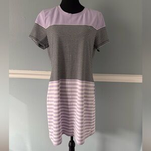 Calvin Klein Lavender and Black Striped Mini Dress